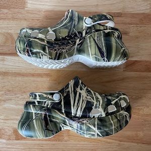 Crocs Classic Bae Platform Clogs Realtree Camo